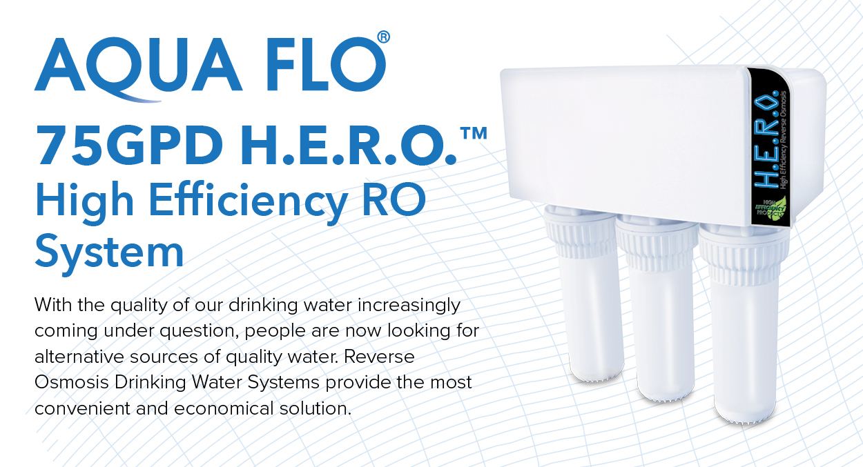 Aqua Flo H.E.R.O. high-efficiency reverse osmosis system, reduces water waste, installed in Central Illinois homes